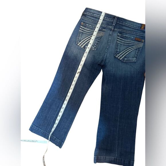 7 For All ManKind Dojo Capri Crop Jeans 29 7FAMk wide leg style - Picture 6 of 6